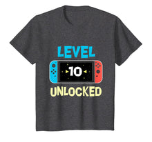 Load image into Gallery viewer, Level 10 unlocked Switch Gamer 10th Birthday Gift T-shirt

