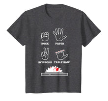 Load image into Gallery viewer, Cool Rock Paper Scissors Table Saw Gift Carpenters T-Shirt
