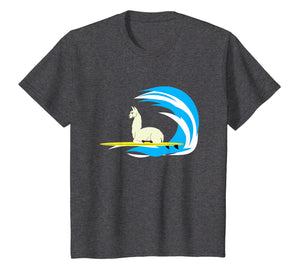 LLama Animal Surfer T-Shirt Men Women Kids