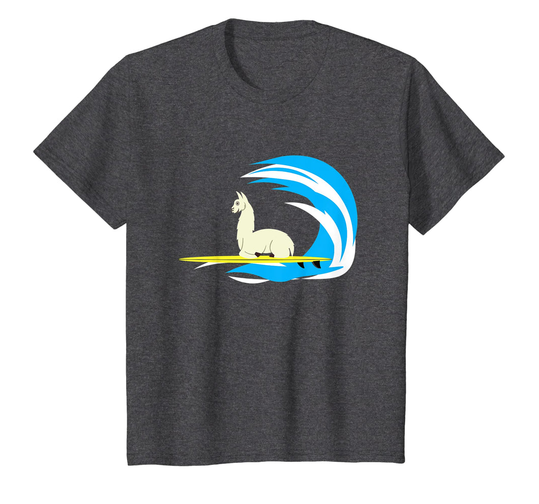 LLama Animal Surfer T-Shirt Men Women Kids
