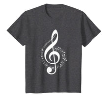 Load image into Gallery viewer, Music Note T Shirt White Clef Musical Symbol for Musician

