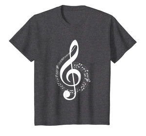 Music Note T Shirt White Clef Musical Symbol for Musician