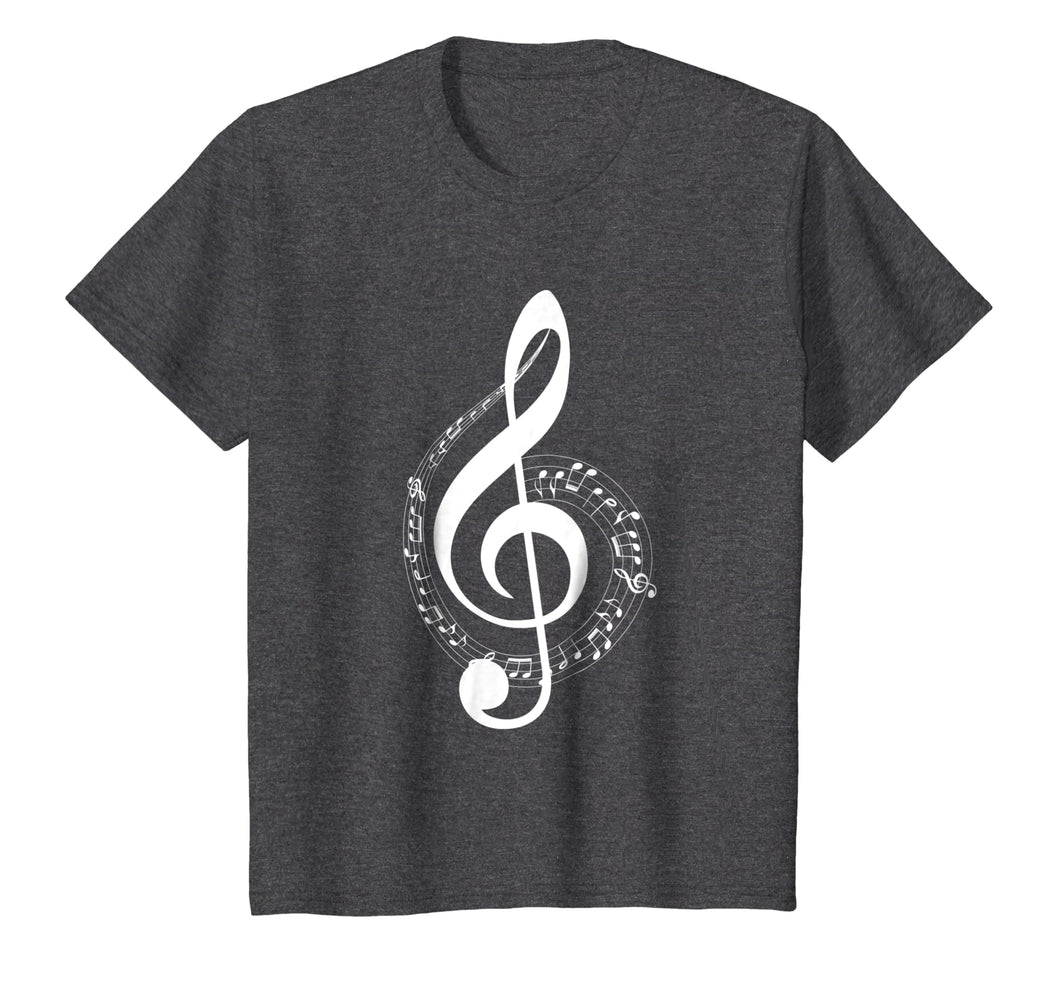 Music Note T Shirt White Clef Musical Symbol for Musician