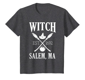 Funny Halloween Witch Salem Tshirt Broom Cauldrom Witch Hat