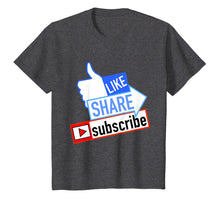 Load image into Gallery viewer, Social Media Like Share Subscribe T Shirt
