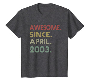 Awesome Since April 2003 Vintage T-Shirt 16th Birthday Gift