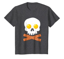 Load image into Gallery viewer, Breakfast Skull Shirt Egg and Bacon Skull Crossbones Tshirt
