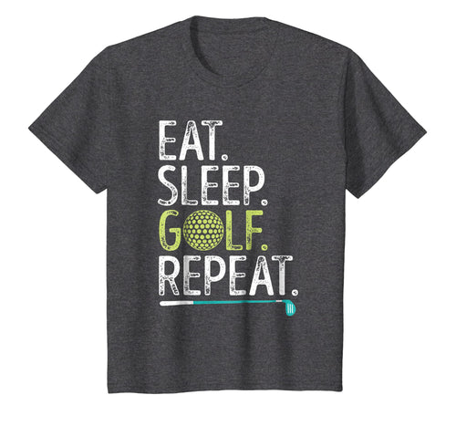 Eat Sleep Golf Repeat T shirt Golfing Golfer Men Women Kids