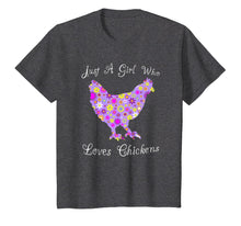 Load image into Gallery viewer, Just A Girl Who Loves Chickens Shirt - Cute Floral Gift Tees
