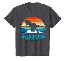 Load image into Gallery viewer, Awesome Since 1987 T-Shirt 32 Years Old Dinosaur Gift
