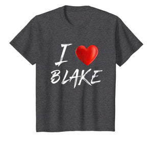 I Love Heart BLAKE Family Name T Shirt