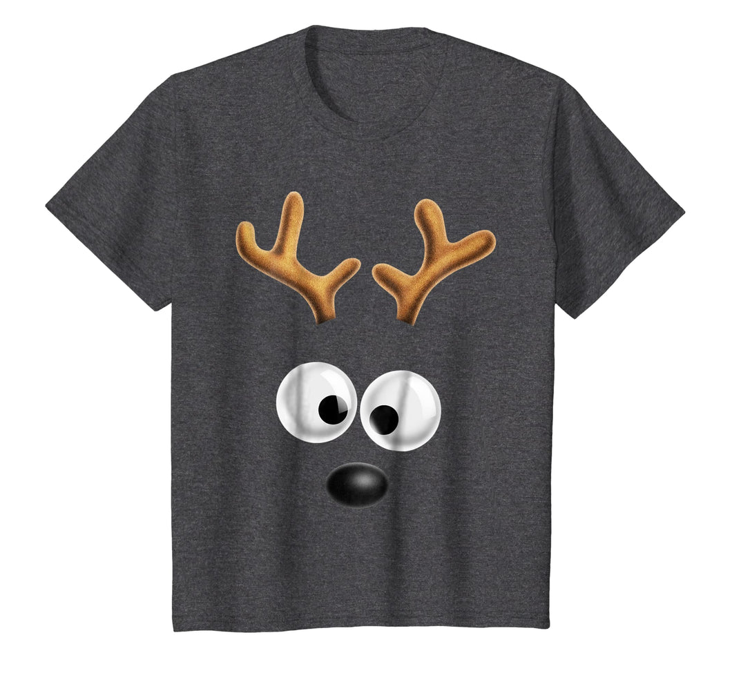 Matching Family Christmas Reindeer Face Shirt for Kids