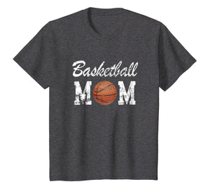 Basketball Mom Cute Novelty Distressed T-Shirt