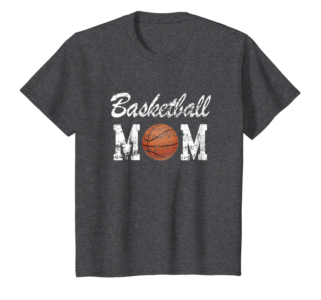 Basketball Mom Cute Novelty Distressed T-Shirt