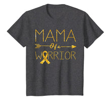 Load image into Gallery viewer, Golden Mama Of A Warrior Childhood Cancer Awareness T-Shirt
