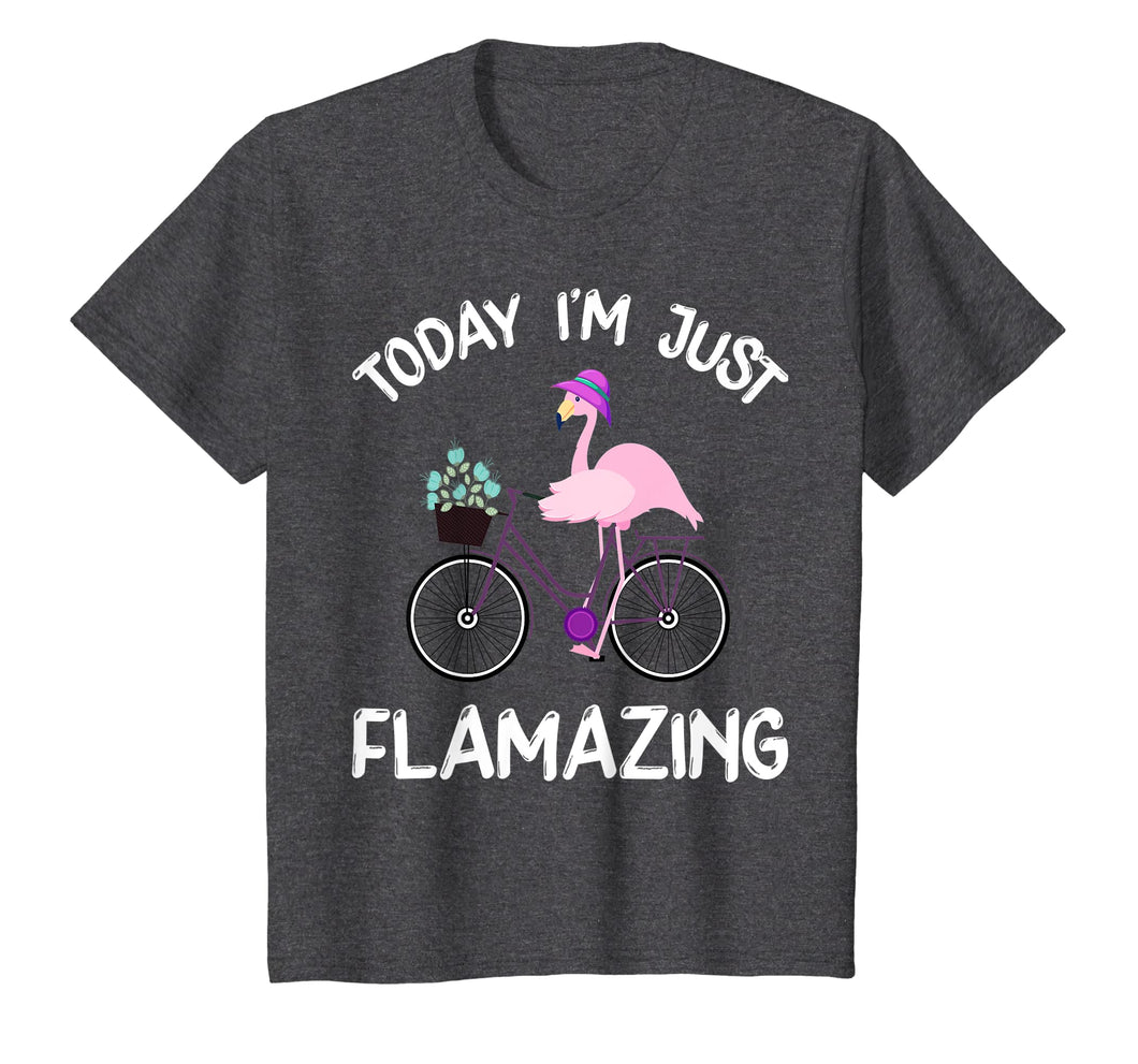 Today I Am Flamazing T-Shirt Amazing Flamingo Bicycle Lover