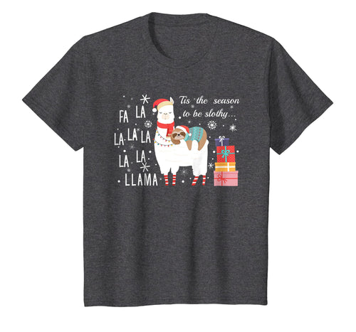 Sloth Christmas Shirt - Fa la la llama Christmas T-Shirt