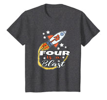 Load image into Gallery viewer, Kids 4 Year Old Space Gift Shirt Birthday Astronaut Rocket
