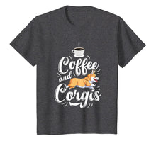 Load image into Gallery viewer, Coffee and Corgis T shirt Welsh Corgi Kids Boys Dog Lover
