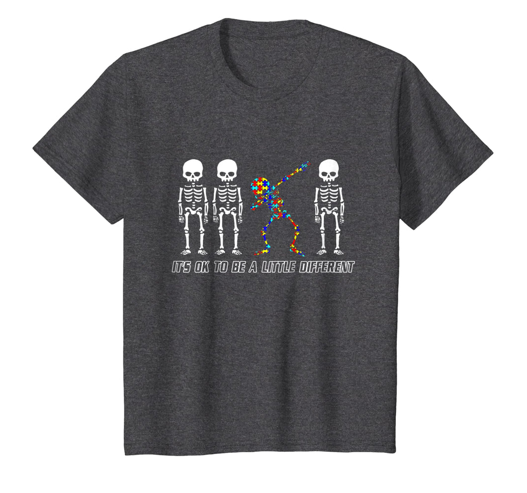 Its OK To Be A Little Different Skeleton Dabbing Gift Shirt