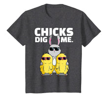 Load image into Gallery viewer, Chicks Dig Me Tshirt Easter Bunny Shirt for Boys Men Dads
