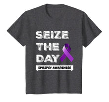 Load image into Gallery viewer, Epilepsy Awareness T Shirt, Seize The Day, November, Purple
