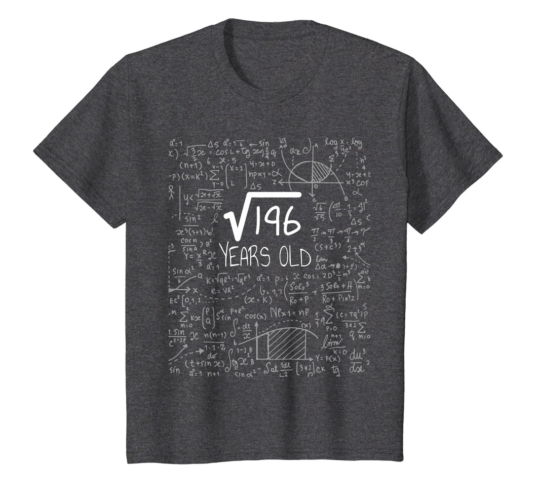 Square Root of 196: 14 Years Old, 14th Birthday Gift T-Shirt