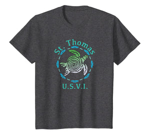 St. Thomas USVI T-Shirt Vintage Tribal Turtle Gift TShirt