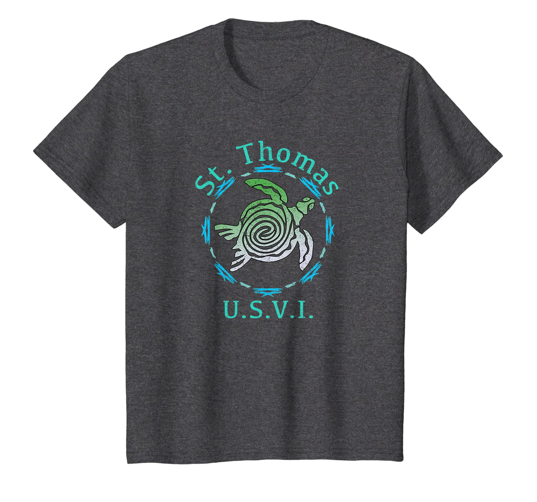 St. Thomas USVI T-Shirt Vintage Tribal Turtle Gift TShirt