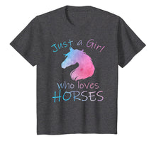 Load image into Gallery viewer, JUST A GIRL WHO LOVES HORSES Horseback Riding Rider T-Shirt
