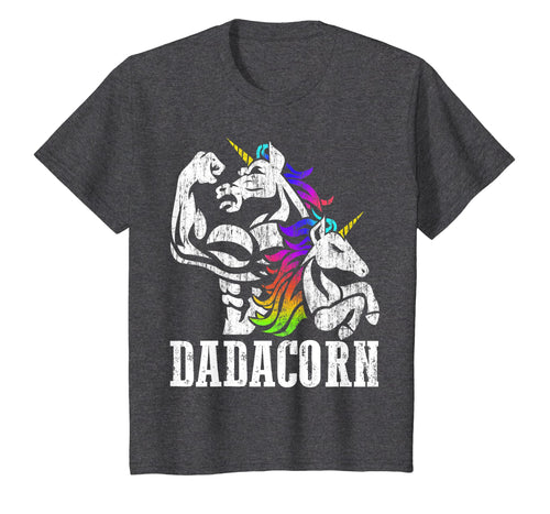 Dadacorn T Shirt Muscle Unicorn Dad Baby Fathers Day Gift