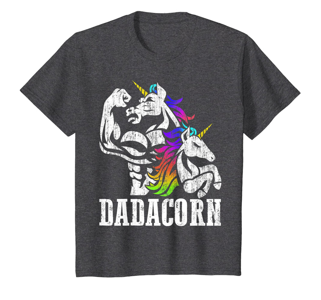 Dadacorn T Shirt Muscle Unicorn Dad Baby Fathers Day Gift