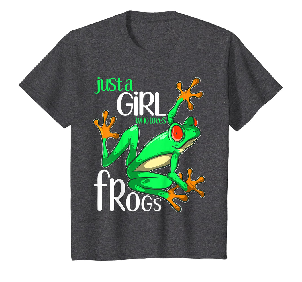 Just a Girl Who Loves Frogs Gift T Shirt for Women and Girls
