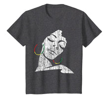 Load image into Gallery viewer, Distresed African black History month Afro woman t shirt tee
