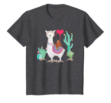 Load image into Gallery viewer, Sloth Riding Llama Tshirt Funny Valentines Day Gift
