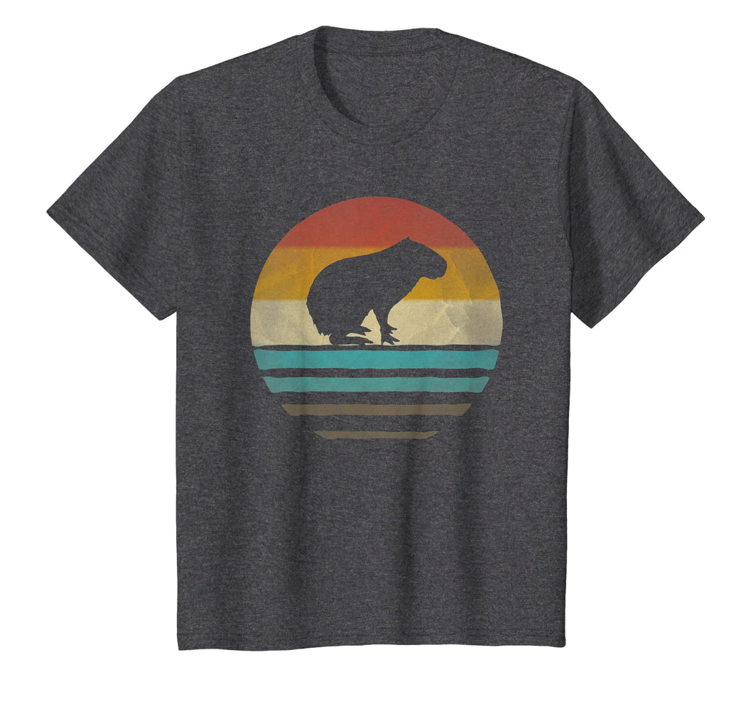 Capybara Shirt Retro Vintage 70s Silhouette Distressed Gift
