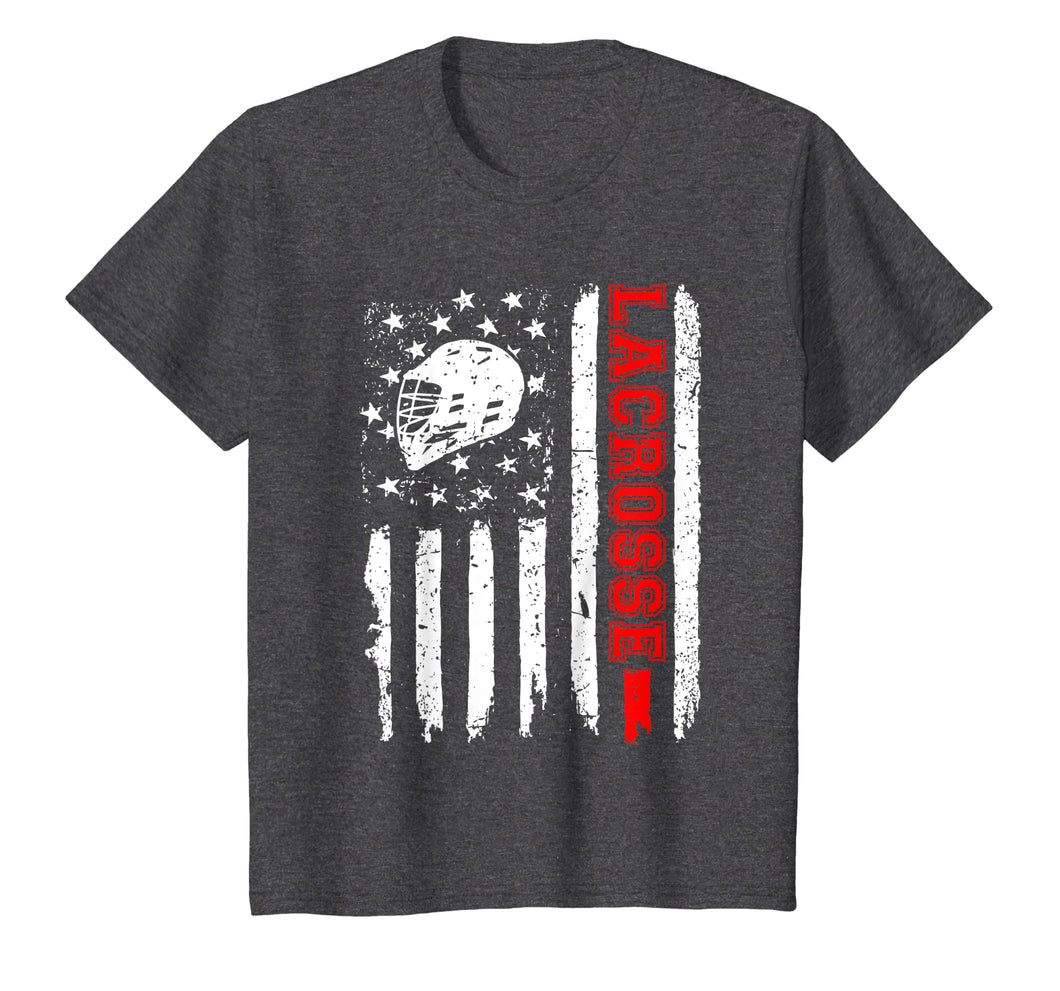 Lacrosse American Flag Distressed T-Shirt