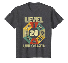 Load image into Gallery viewer, Level 20 Unlocked T Shirt Funny Video Gamer 20th Birthday
