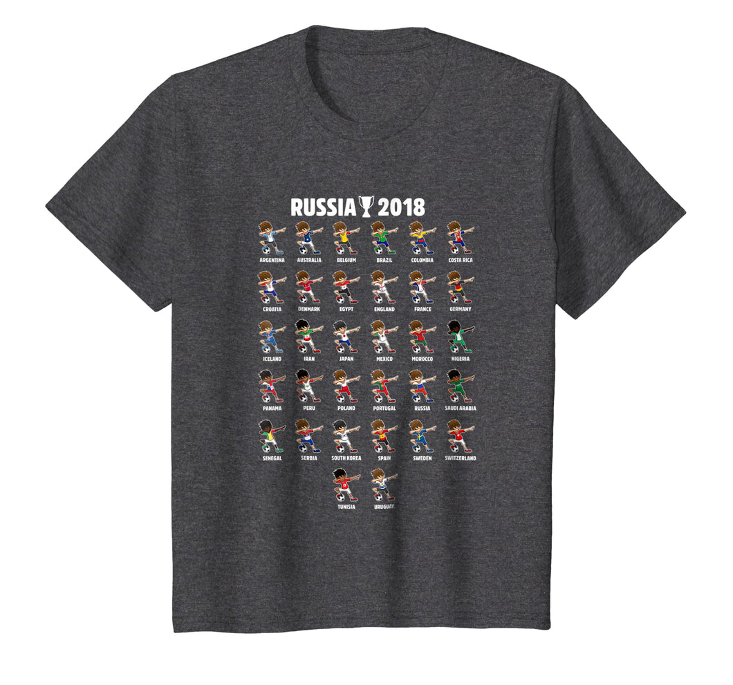 Dabbing Soccer Boys Shirt, All 32 World Teams Flags T-Shirt