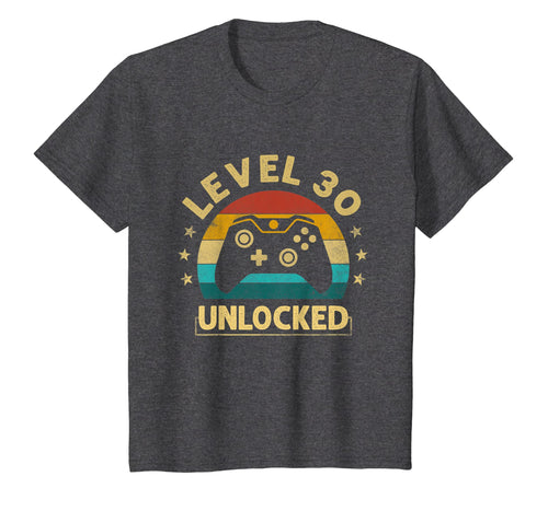 Level 30 Unlocked TShirt Video Gamer 30th Birthday Gift