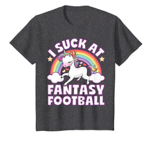 Load image into Gallery viewer, I Suck At Fantasy Football Shirt Unicorn Funny Draft Party
