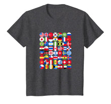 Load image into Gallery viewer, International World Flags T-shirt Flags World Map
