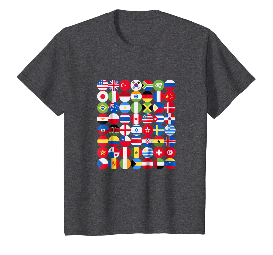 International World Flags T-shirt Flags World Map