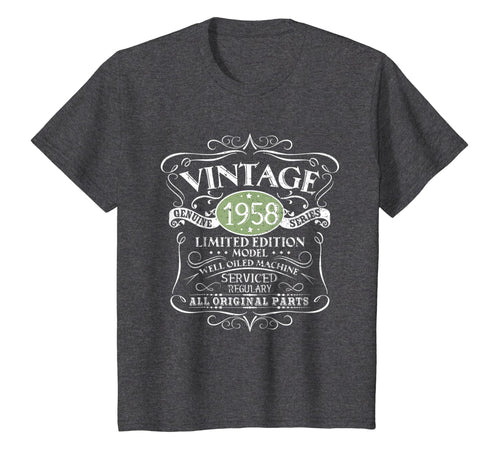 Vintage 60th Birthday Funny Tshirt 1958 All Original Parts