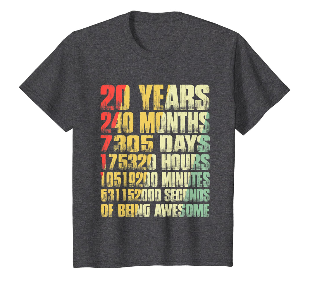 Vintage 1999 20th Birthday 20 Yrs Old Months T Shirt Gift
