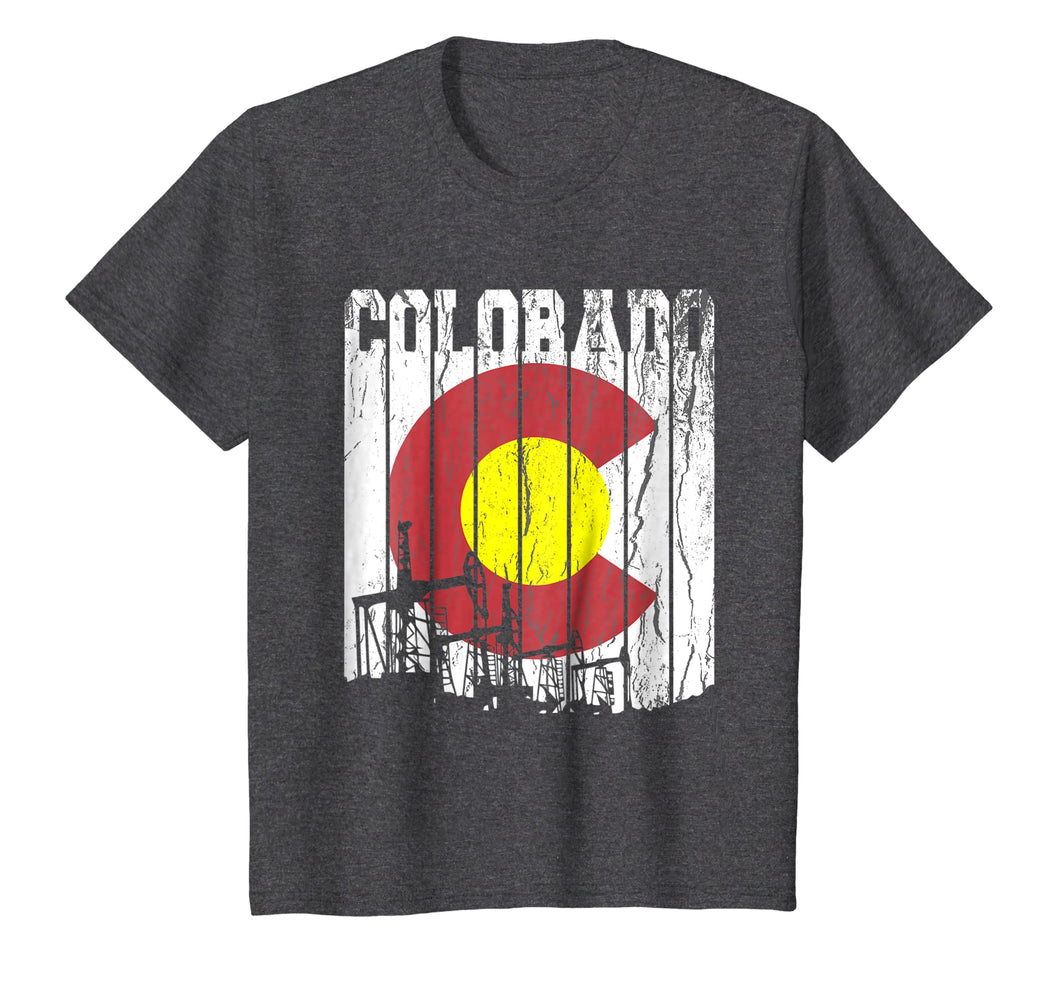 Colorado Oilfield Oil Field Rig Worker Distressed T Shirt