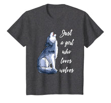Load image into Gallery viewer, Just a Girl Who Loves Wolves T Shirt Wolf Shirt Women Gifts
