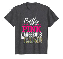 Load image into Gallery viewer, Pretty Pink Dangerous Camo T Shirt Hunting Girl
