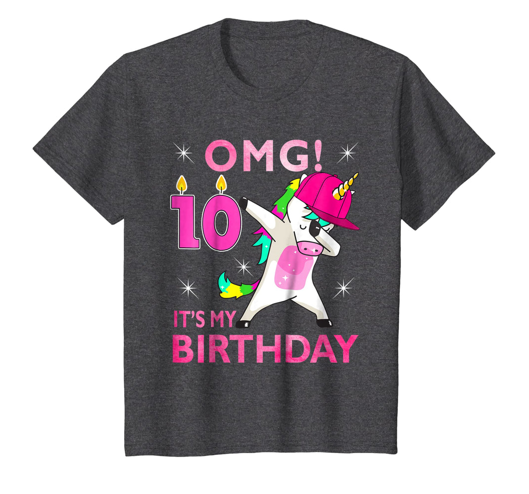 10th Bday Unicorn Dabbing OMG! It's My Birthday 2009 Shirt