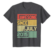 Load image into Gallery viewer, Awesome Since July 2015 Shirt Vintage 4th Birthday Gift Kid
